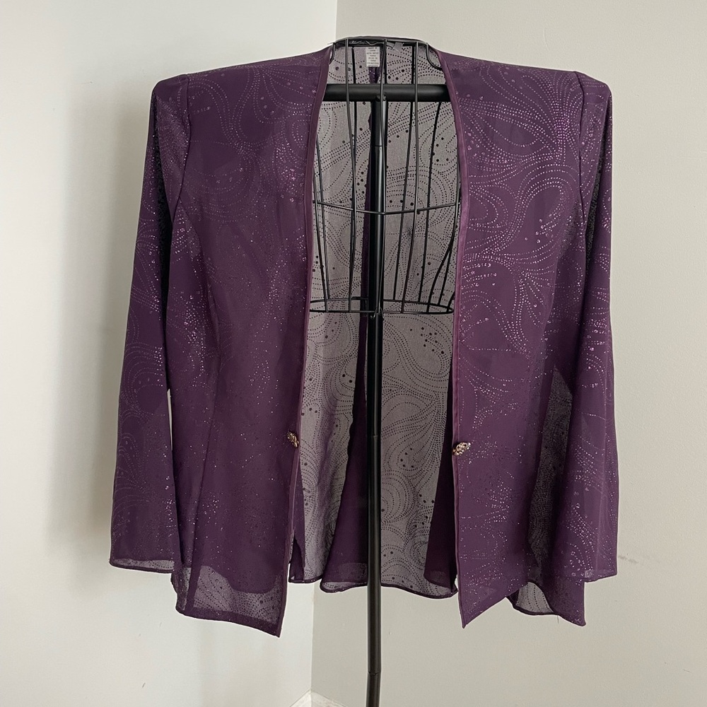 Leslie Fay Deep Purple Women's Blazer